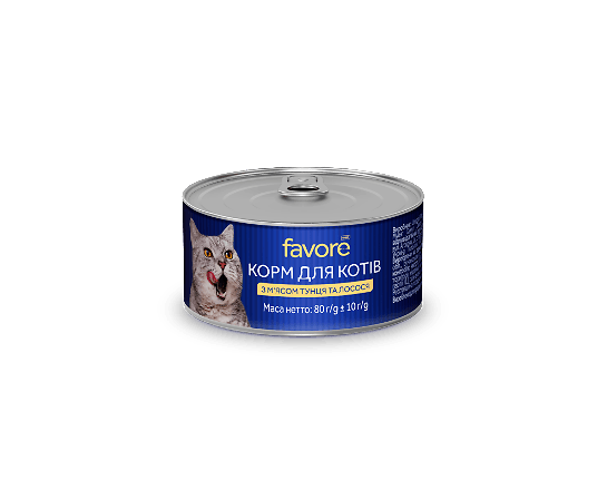Корм для котів Favore з м'ясом тунця та лосося