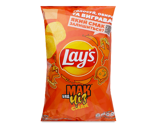 Чипси Lay's картопляні зі смаком макарони з сиром