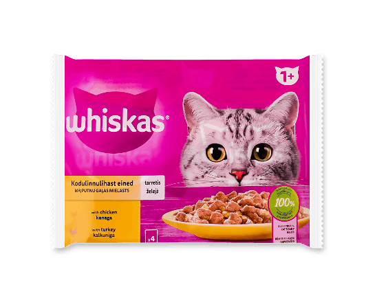 Корм для котів Whiskas курка та індичка в желе