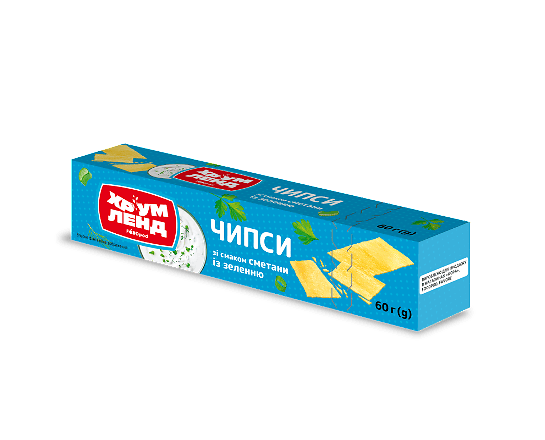 Чипси Хрум Ленд зі смаком сметани із зеленню